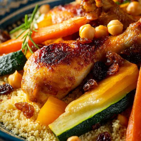 Couscous poulet enfant avec semoule préparée (sauce de base)