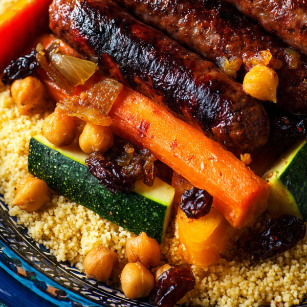 Couscous merguez enfant avec semoule préparée (sauce de base)