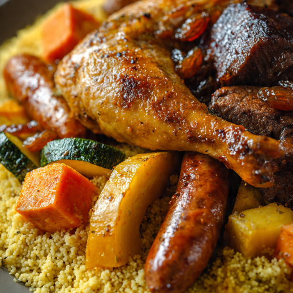 Couscous royal enfant avec semoule préparée (sauce de base)