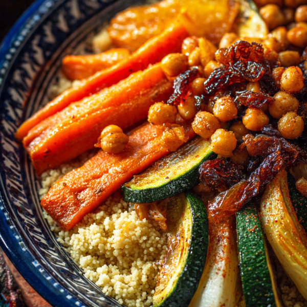 Couscous végétarien enfant avec semoule préparée (sauce de base)
